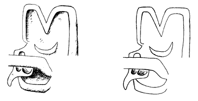 Figure 6d. Left Leg of Las Limas Figure, Museo de Antropologia de Xalapa, M&eacute;xico