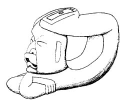 Figure 17a. Stone Figure with incised feet on head, and crossed arms, Private Collection, Height: 5.7 cm, Width: 9.5 cm, Depth: 3.8 cm