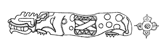 Figure 22. Rollout Image from ceramic vessel, Tabasco, M&eacute;xico. Private Collection, (No size indicated.)