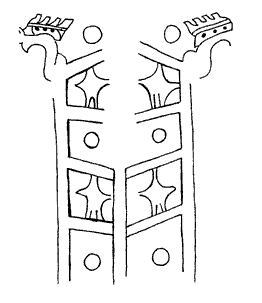 Figure 28. Incised Image of cape from standing Figure 24, Private Collection