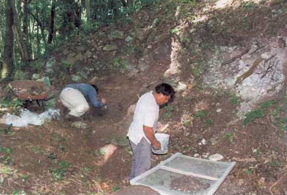 Figure 8. Excavations behind Structure A1.