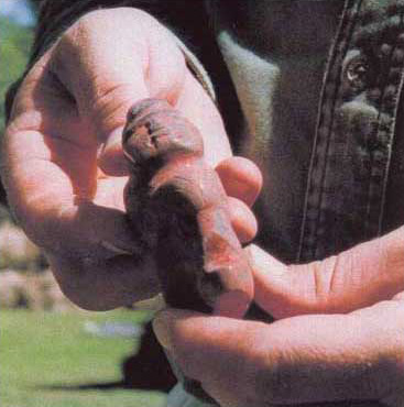 Figure 13. Central Jadeite figure from Easternmost cache of Structure A1.