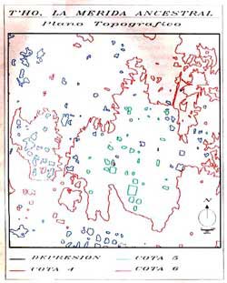 Plan 1. Topography of the Historic District, Mérida.