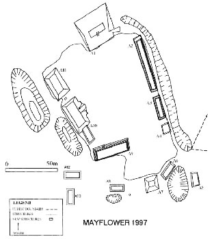 Figure 13: Updated Map of Mayflower with new Structures (A12 & A13) noted.