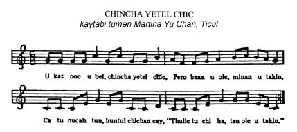 music score for CHINCHA YETEL CĦIC