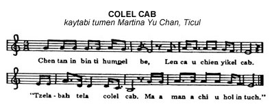 music score for COLEL CAB