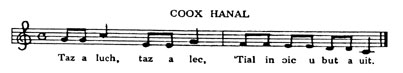 music score for COOX HANAL