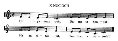 music score for X-NUC OCH