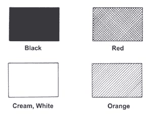 Symbols for paint or slip