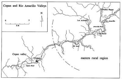 Figura 1: Los Valles de Copán y Río Amarillo
