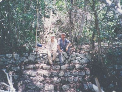 Figure 3: Photograph of the well-preserved segment of roadbed near Kilometer 9. Photo by Kurt Heidelberg, 1997. Figure 3: Photograph of the well-preserved segment of roadbed near Kilometer 9. Photo by Kurt Heidelberg, 1997.