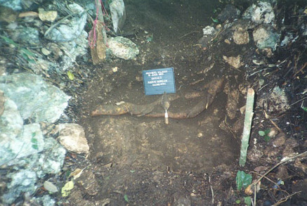 Figure 7: Unit 3, located near Structure 1, excavation conducted during the 1999 season. Photo by Jennifer Mathews, 1999.