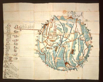 Figure 8. El Mapa de Teozacoalco, located at the Benson Latin American Collection, University of Texas at Austin.