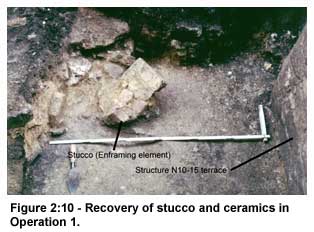 Figure 2:10-Recovery of stucco and ceramics in Operation 1. Figure 2:10-Recovery of stucco and ceramics in Operation 1.