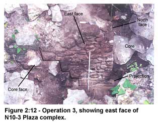 Figure 2:12-Operation 3, showing east face of N10-3 Plaza complex. Figure 2:12-Operation 3, showing east face of N10-3 Plaza complex.