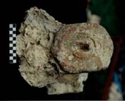 Figure 3:25 - A small cartouche-like example that once had beads to one side. Figure 3:25 - A small cartouche-like example that once had beads to one side.