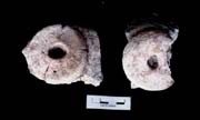Figure 3:78 - These two examples represent large perforated discs, or earflares. Figure 3:78 - These two examples represent large perforated discs, or earflares.