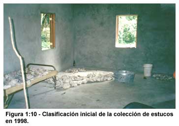 Figura 1:10-Clasificaci&oacute;n inicial de la colecci&oacute;n de estucos en 1998.