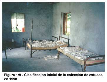 Figura 1:9-Clasificaci&oacute;n inicial de la colecci&oacute;n de estucos en 1998.