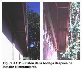Figura A1:11-Plaf&oacute;n de la bodega despu&eacute;s de instalar el cerramiento.
