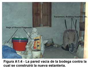 Figura A1:4-La pared vac&iacute;a de la bodega contra la cual se construir&aacute; la nueva estanter&iacute;a.