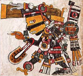 Figura 3. El Tezcatlipoca Negro, Códice Borgia, p. 21.