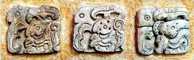 Figure 6. Stucco glyphs from Temple XVIII: Name glyph of (Ahkal) Mo' Naab.