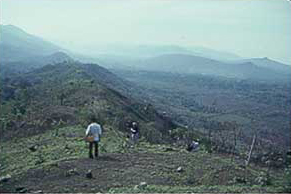 View of Las Gradas and coastal plain in distance.