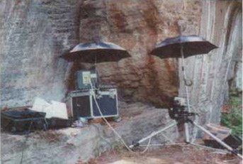 Figure 1. Typical setup of the multispectral imaging equipment at Golondrinas.