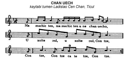 music score for CHAN UECH