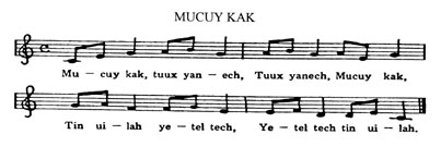 music score for MUCUY KAK
