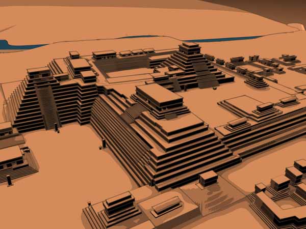 Image - Copán Acropolis (2 Tone Render)