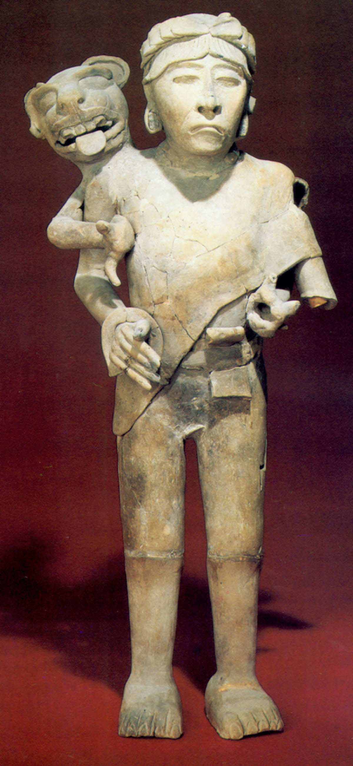 Cihuateteo standing man sculpture