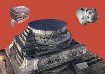 Image - Figure 13. - Aztec temple and stone monuments.