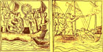 Image - Aztec ambassadors boarded Cortés' ship and presented the commander with gifts.