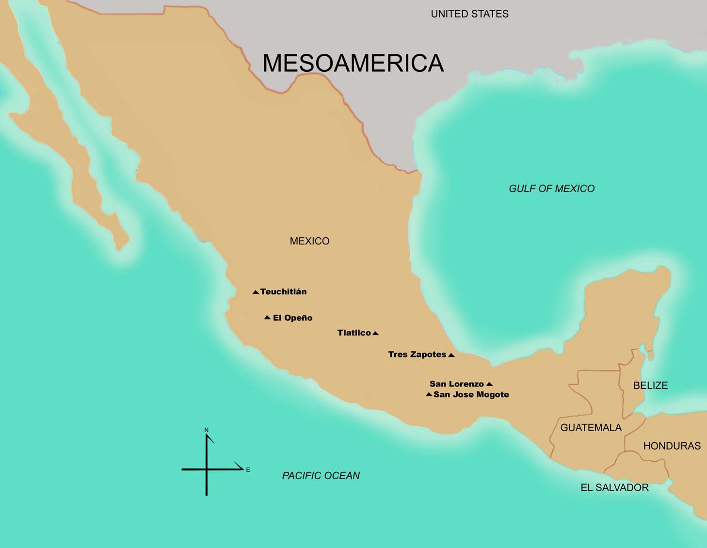 Mapa de Sitios del Periodo Formativo Temprano