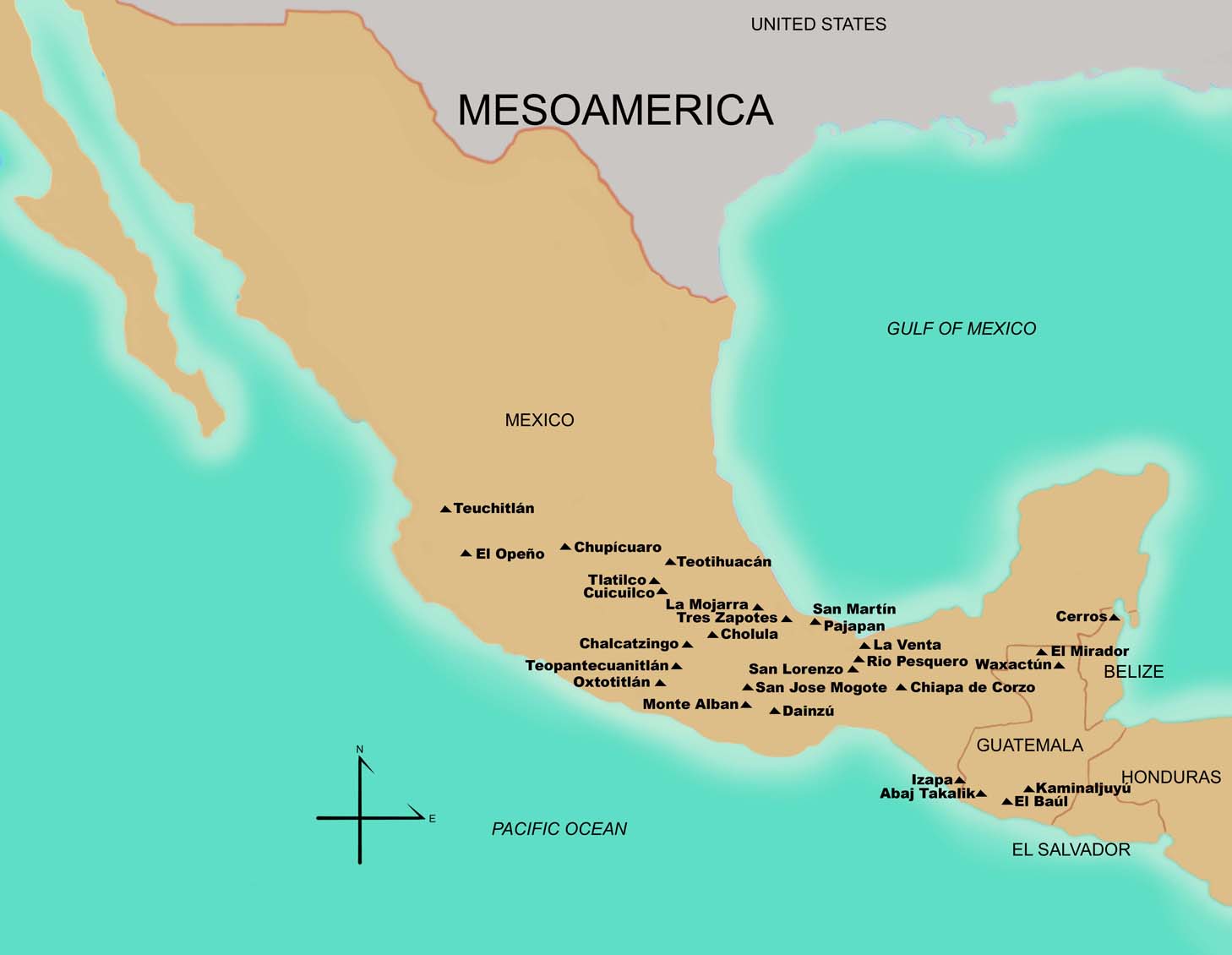 Mapa de Sitios del Periodo Formativ