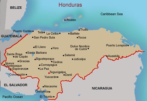 Mapa de Honduras