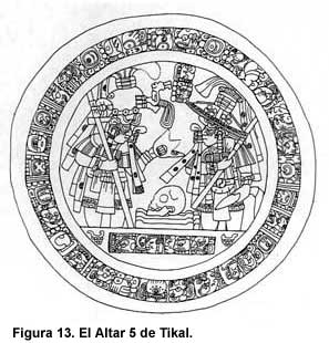 Figura 13. El Altar 5 de Tikal.