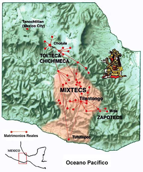 Mapa de la Región Mixteca