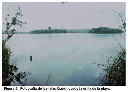 Figura 4. Fotograf&iacute;a de las islas Quexil desde la orilla de la playa.