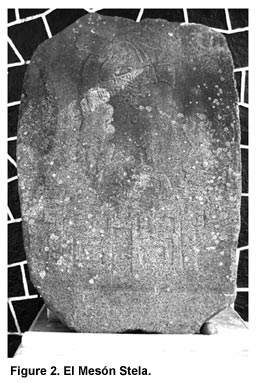 Figure 2. El Mesón Stela. Click to enlarge.