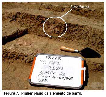 Figura 7. Primer plano del elemento de barro.
